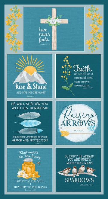 Love Never Fails Digital 24" Panel Cotton Fabric