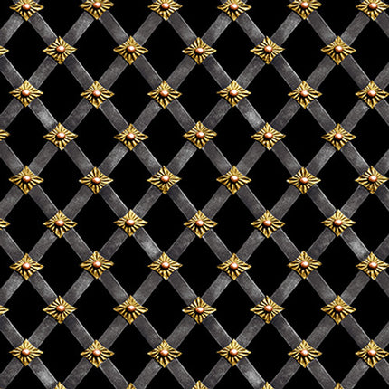 Full Steam Ahead Digital Lattice Cotton Fabric