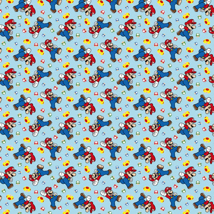 Nintendo® Mario and Mushroom Toss Cotton Fabric