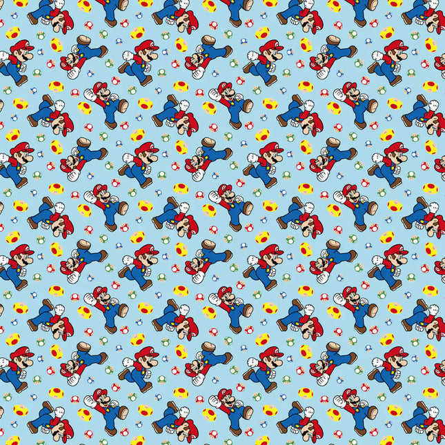 Nintendo® Mario and Mushroom Toss Cotton Fabric