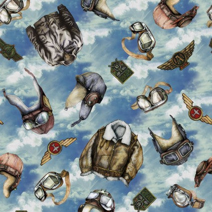 First in Flight High Gear Cotton Fabric