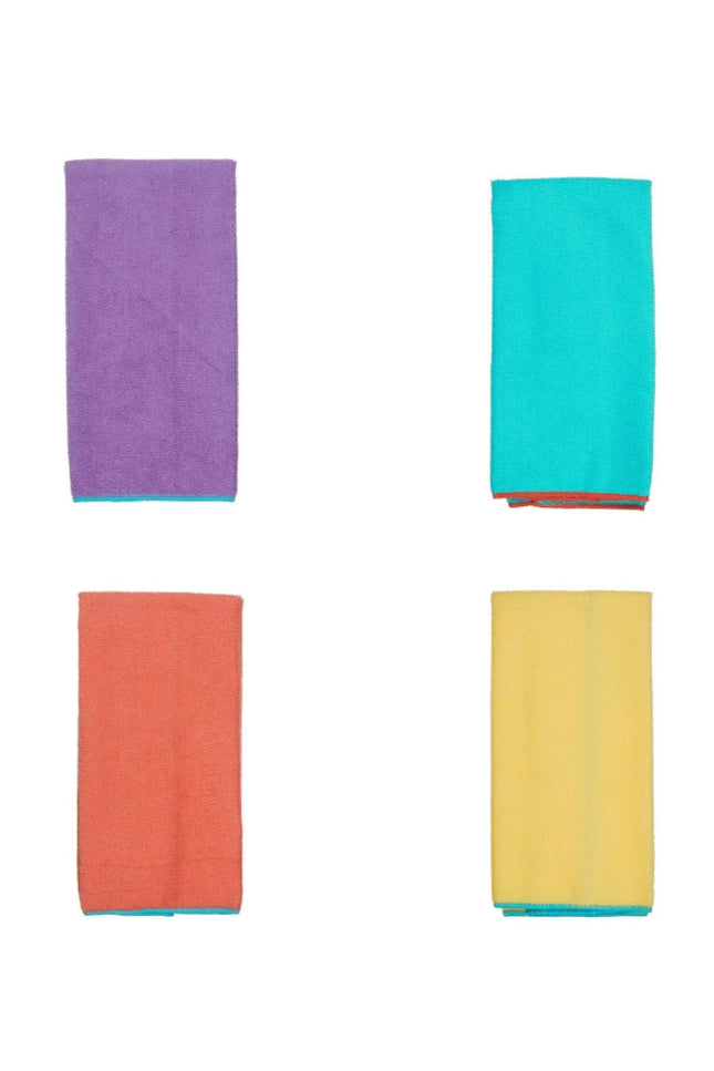Assorted Solid Colored Microfiber Kitchen Towels 14" x 26" in, 10 Count Bundle