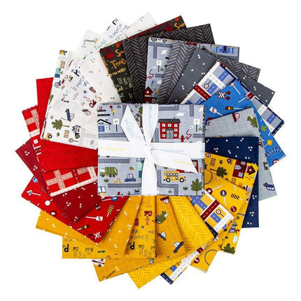 24 Fat Quarters - Assorted It Takes A Village City Themed Fat Quarter Bundle