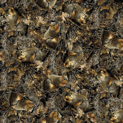 Nutty Buddies Squirrels Cotton Fabric
