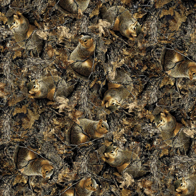 Nutty Buddies Squirrels Cotton Fabric