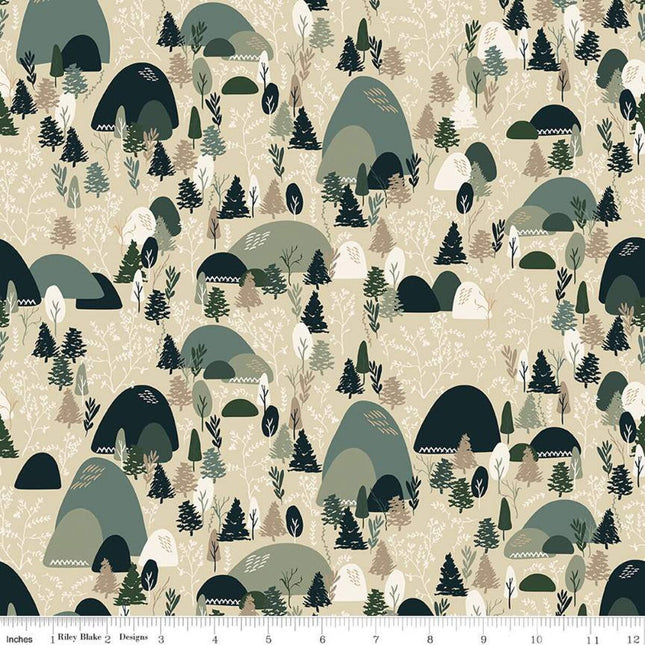 Pillowcase - Let's Wander Mountain Music Stone Cotton