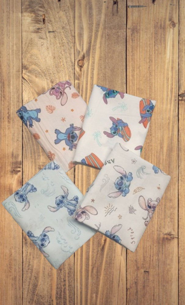 4 Fat Quarters - Assorted Stitch & Angel Fat Quarter Cotton Bundle