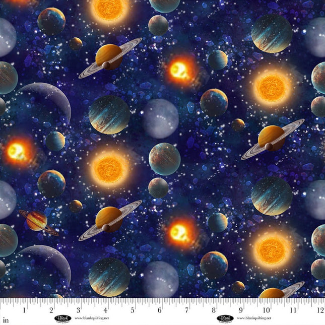 Space Cadet Interstellar Planets Cotton Fabric