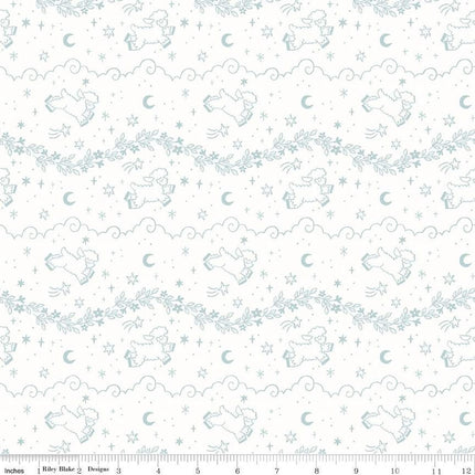 Twinkle Little Star Counting Sheep Cloud Cotton Fabric