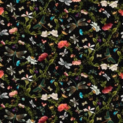 Dragonfly Garden Cotton Fabric