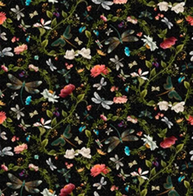 Dragonfly Garden Cotton Fabric