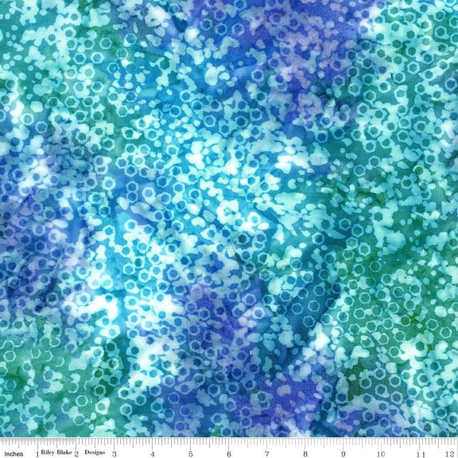 Batiks Lets Play Ball! Ball Texture Lagoon Beach Cotton Fabric