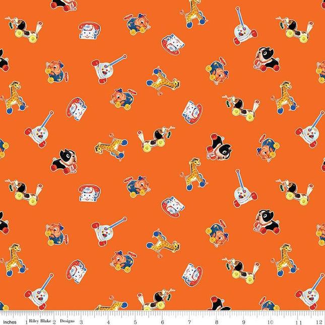 Pillowcase - Pop 'n Play Caricature Toss Orange Cotton
