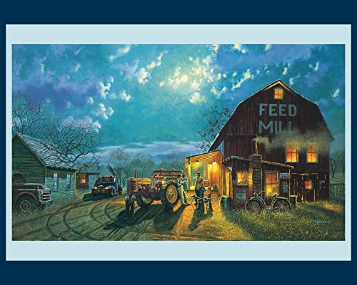 Farm Tales of The Day Panel Cotton Fabric
