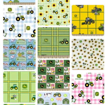4 Half Yards  -Assorted John Deere Nursery Half Yard Bundle