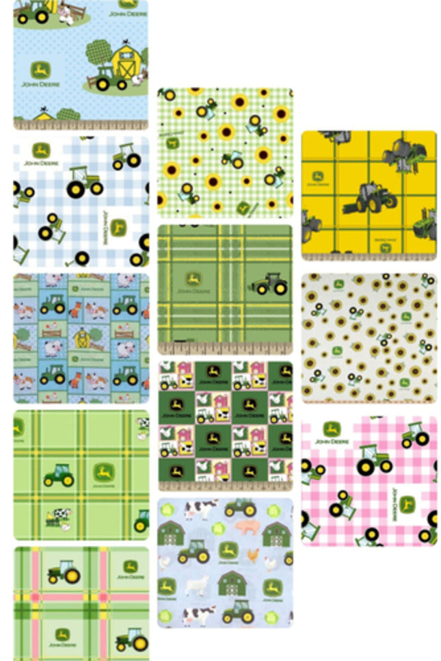 4 Half Yards  -Assorted John Deere Nursery Half Yard Bundle