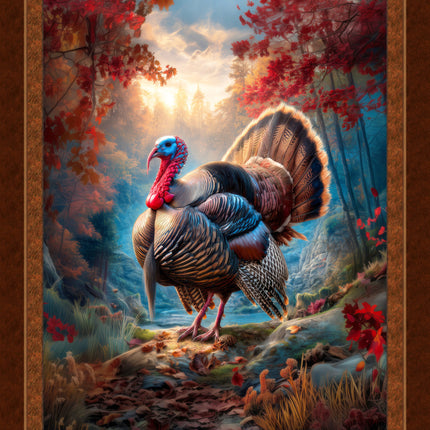 Turkey Time Cotton Panel Fabric