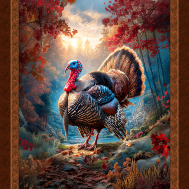 Turkey Time Cotton Panel Fabric