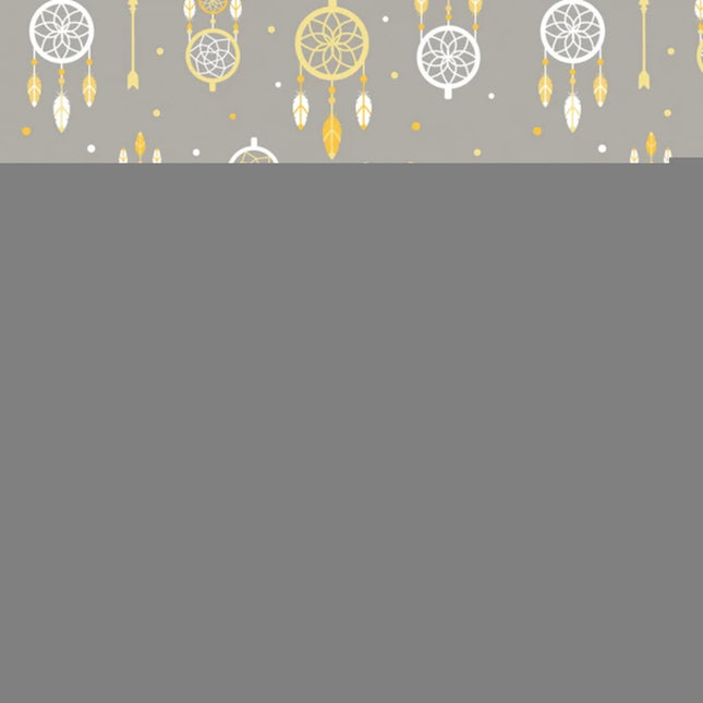 Dreamcatchers White Flannel Fabric