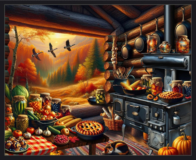 Homestead Heritage Kitchen Panel Cotton Fabric