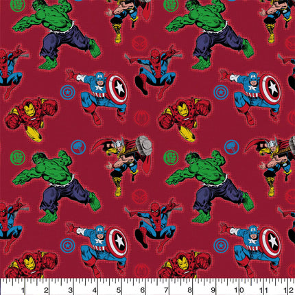 Marvel Heroes Fury Red Cotton - 1 Yard Precut