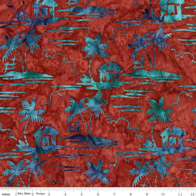 Expressions Batiks Places You'll Go Red Fox Cotton Fabric