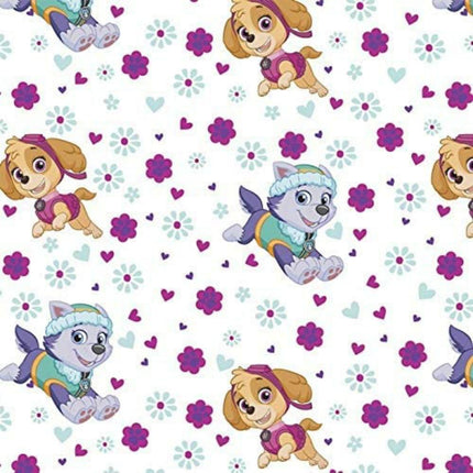 Paw Patrol Everest and Sky Flower Cotton Fabric Pillowcase