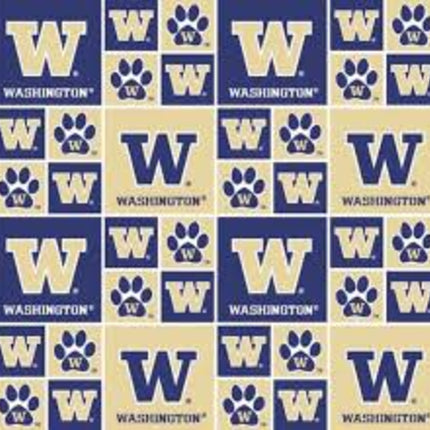 Washington Huskies NCAA College Box Cotton Fabric
