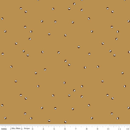 Let's Wander Bobbers Golden Cotton Fabric