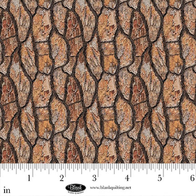 Curtain Valance - Wilderness Song Bark Brown Cotton