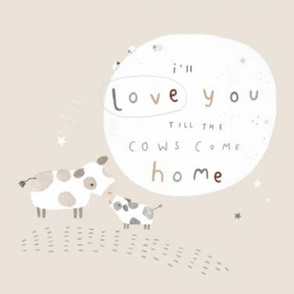 Till the Cows Come Home Ash Flannel Panel Fabric