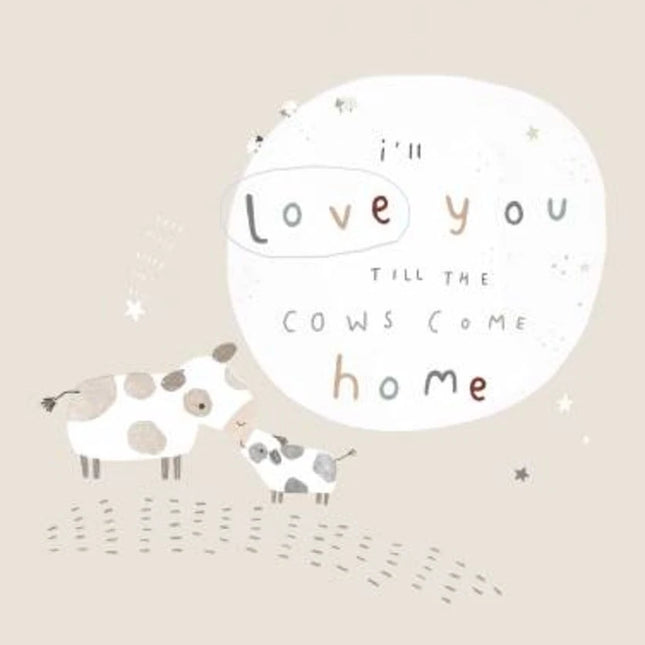 Till the Cows Come Home Ash Flannel Panel Fabric