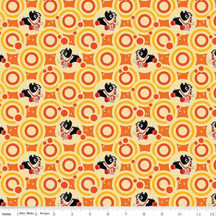 Pop 'n Play Bubble Dots Yellow Cotton Fabric