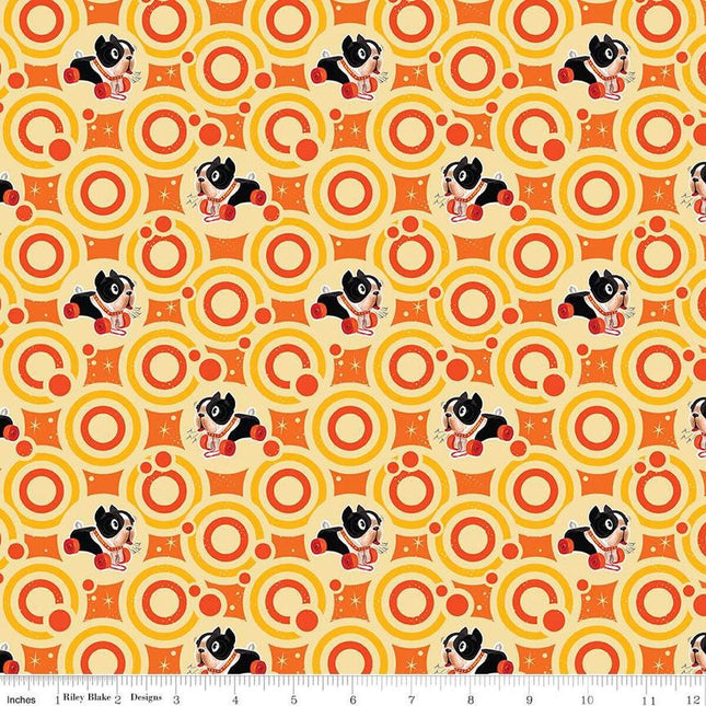 Pillowcase - Pop 'n Play Bubble Dots Yellow Cotton