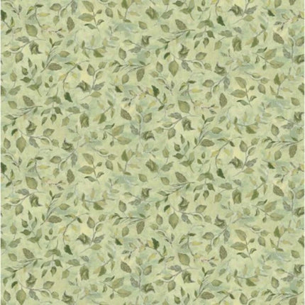 Hydrangea Reverie Leaves Cotton Fabric