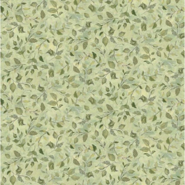 Hydrangea Reverie Leaves Cotton Fabric