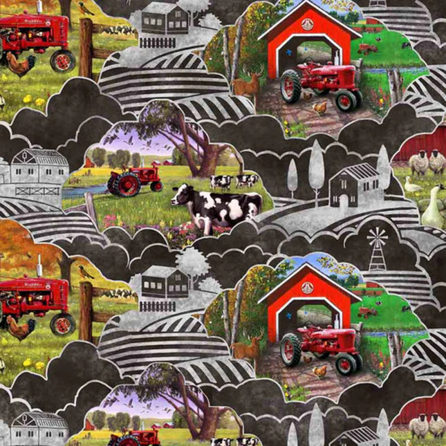 Curtain Valance - Farmall Farm to Table Scenic Cotton