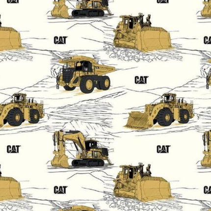 CAT® Equipment Main White Cotton Fabric