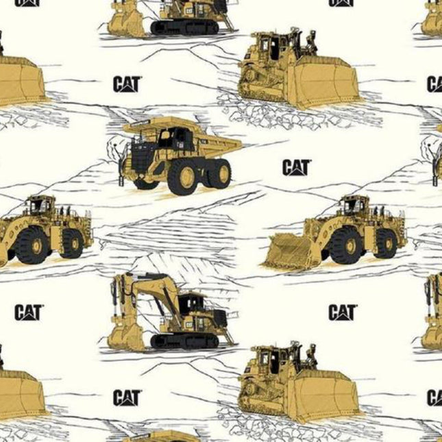 CAT® Equipment Main White Cotton Fabric