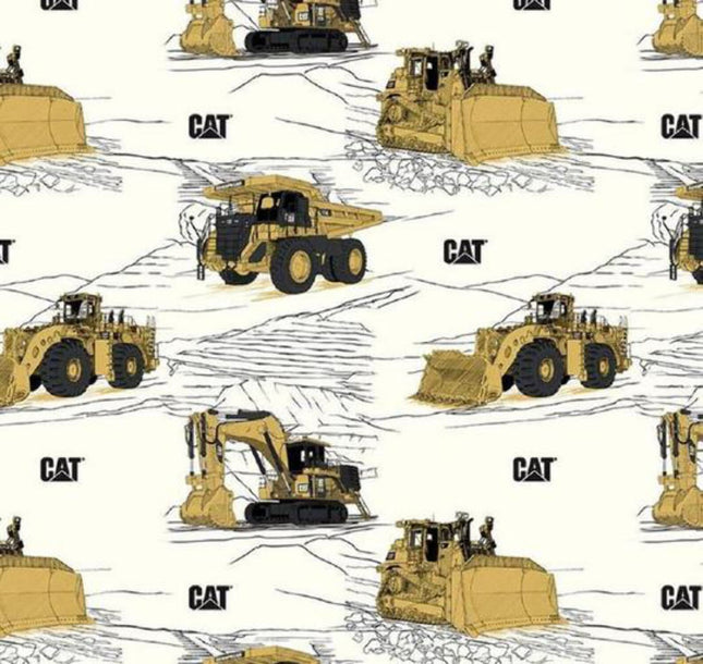 CAT® Equipment Main White Cotton Fabric