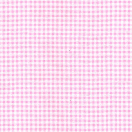 Gingham Plaid Pink Flannel Fabric