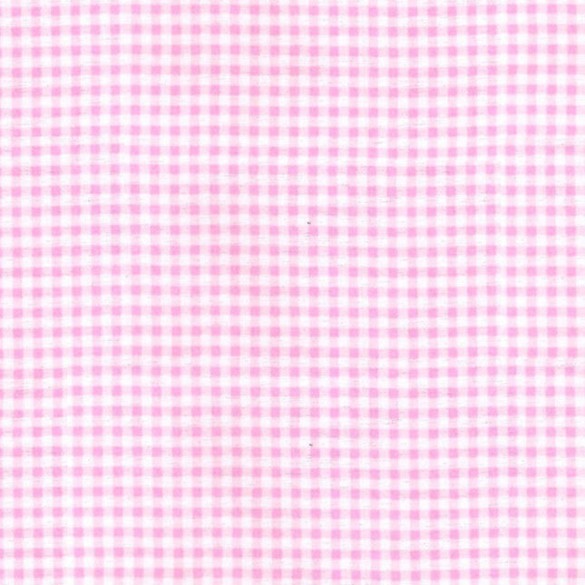 Gingham Plaid Pink Flannel Fabric