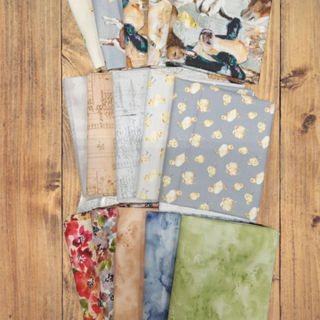 15 Fat Quarters - Assorted Farm Life Fat Quarter Bundle