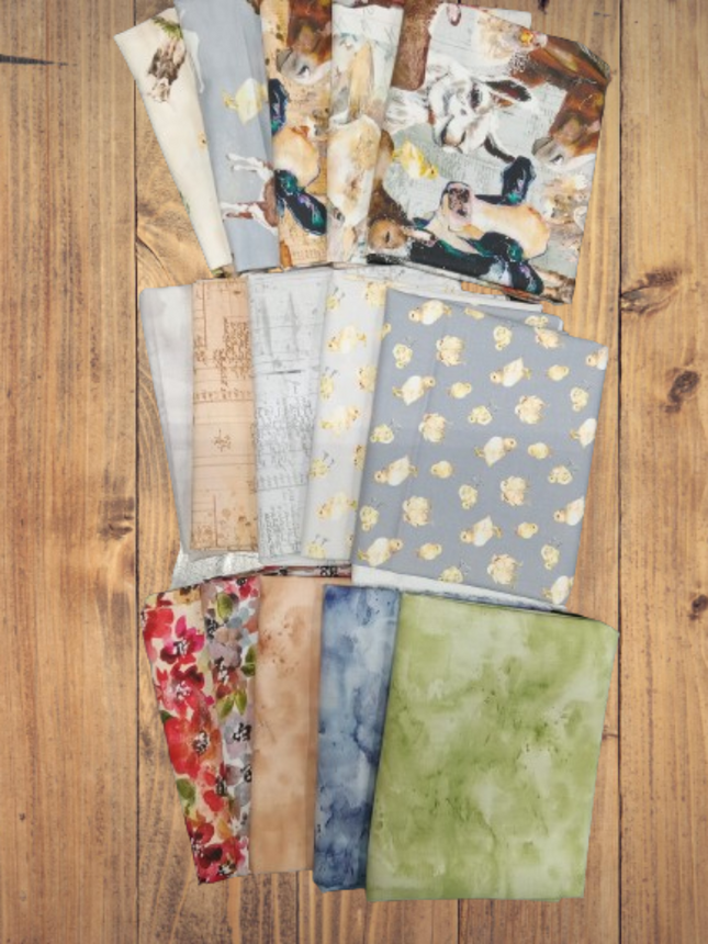 15 Fat Quarters - Assorted Farm Life Fat Quarter Bundle
