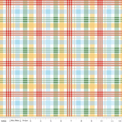 Winnie the Pooh Plaid Multi Cotton Fabric