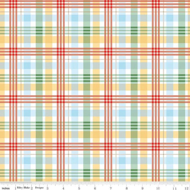 Winnie the Pooh Plaid Multi Cotton Fabric