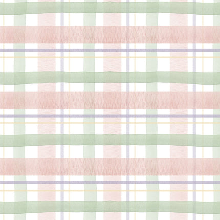 Sweet Spring Blooming Plaid Cotton Fabric