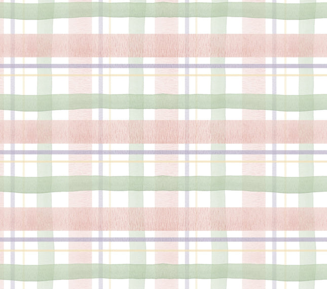 Sweet Spring Blooming Plaid Cotton Fabric