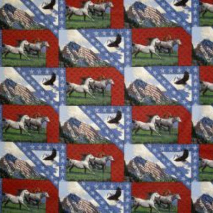 Patriots Point Collage Cotton Fabric