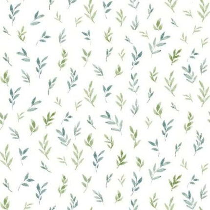 Intriguing Mushrooms Tiny Leaves Cotton Fabric